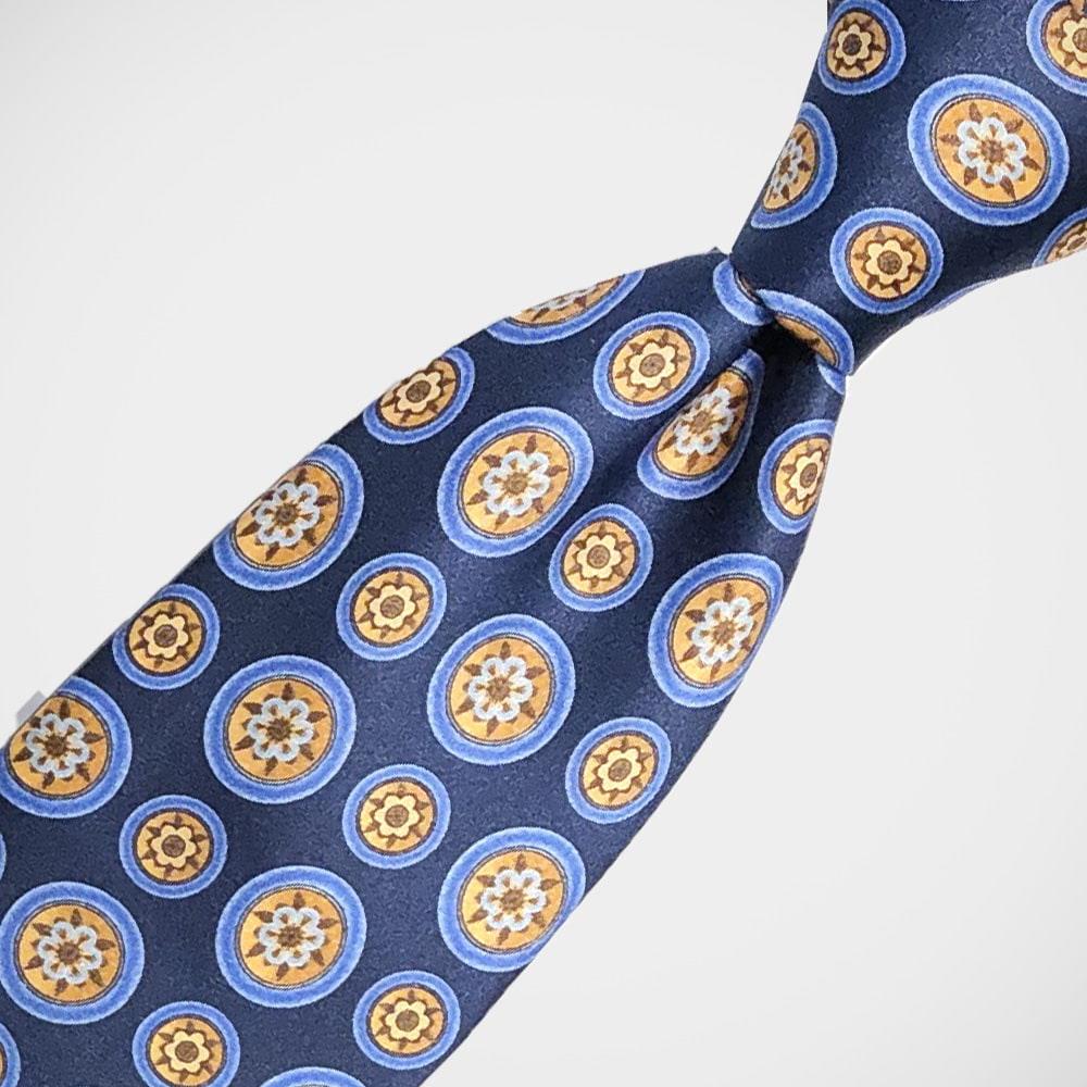 'Medallion on Blue' Tie
