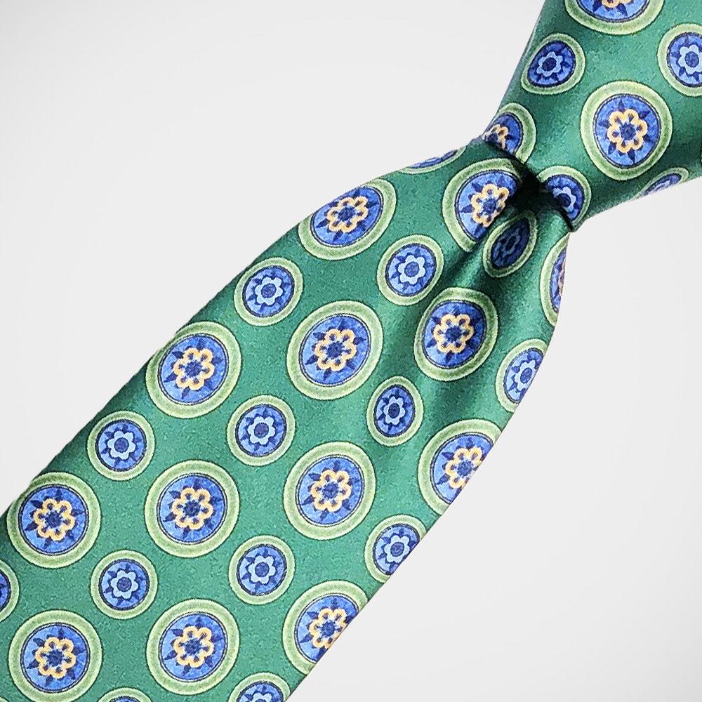'Medallions on Green' Tie