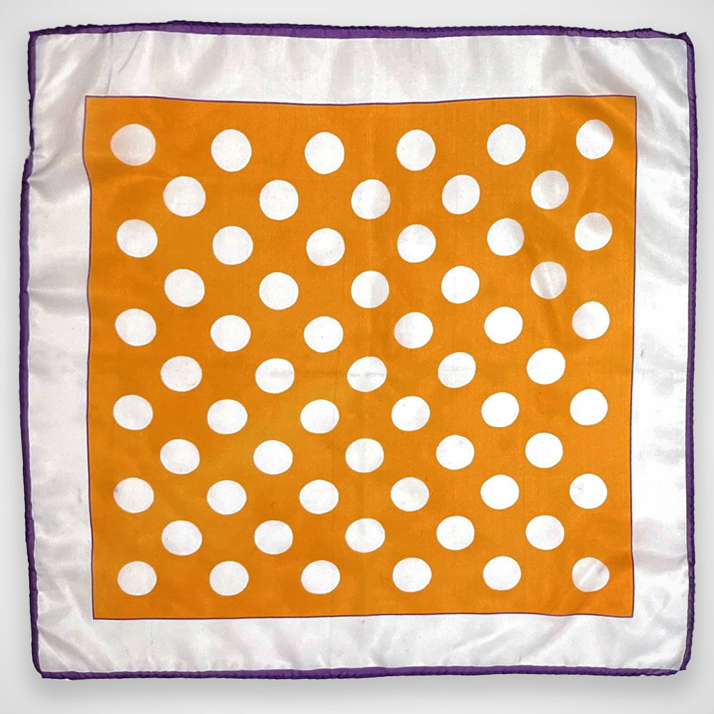 'Gold with Polkadots' Pocket Square