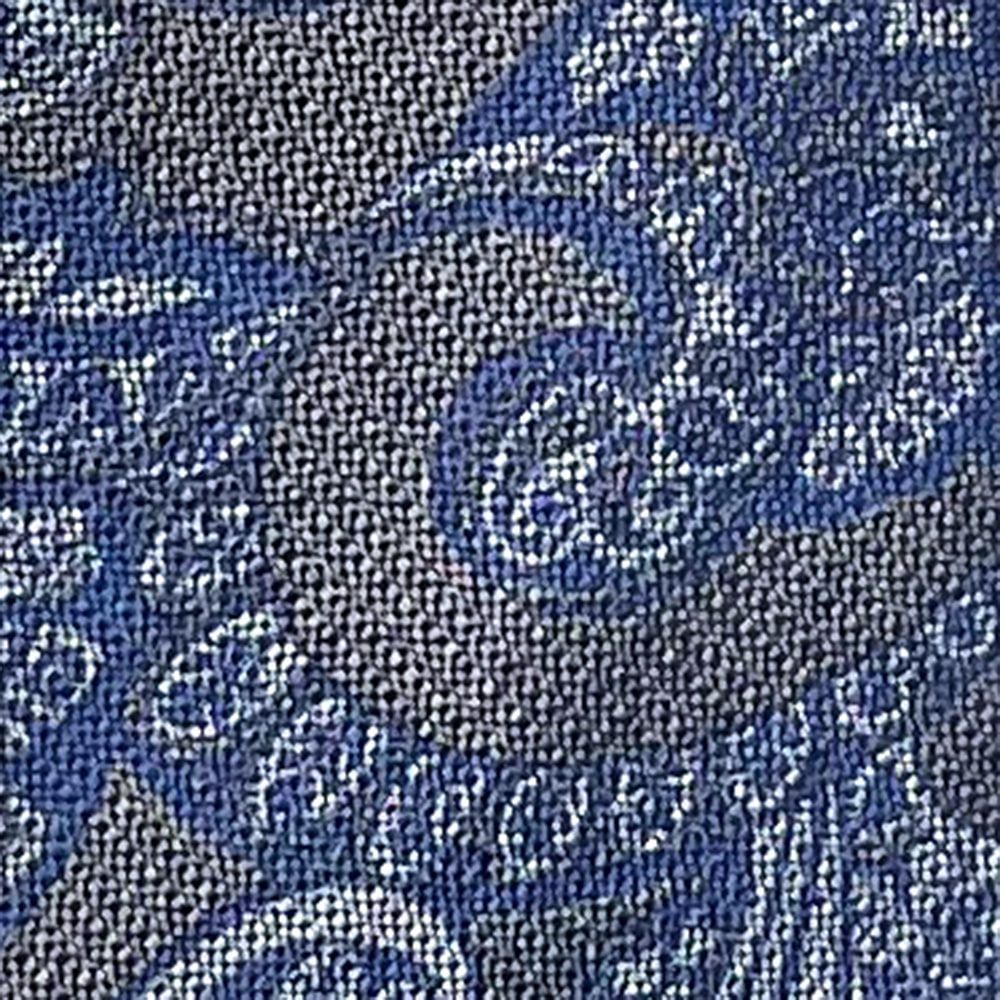 'Taupe with Blue Paisley' Tie