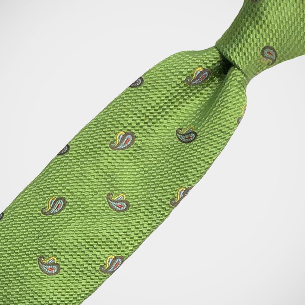 'Woven Paisley on Green' Tie