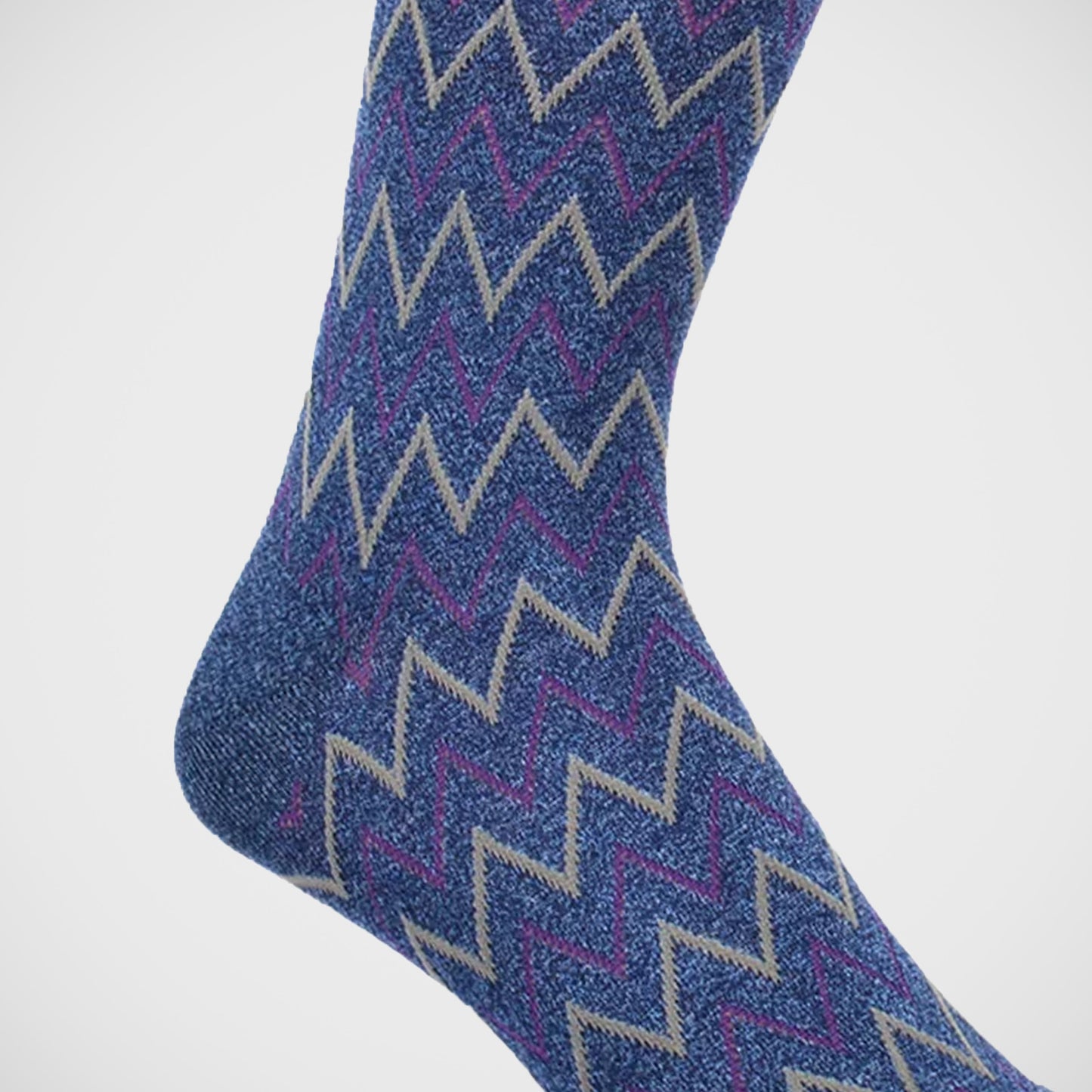'ZigZags on Denim' Socks
