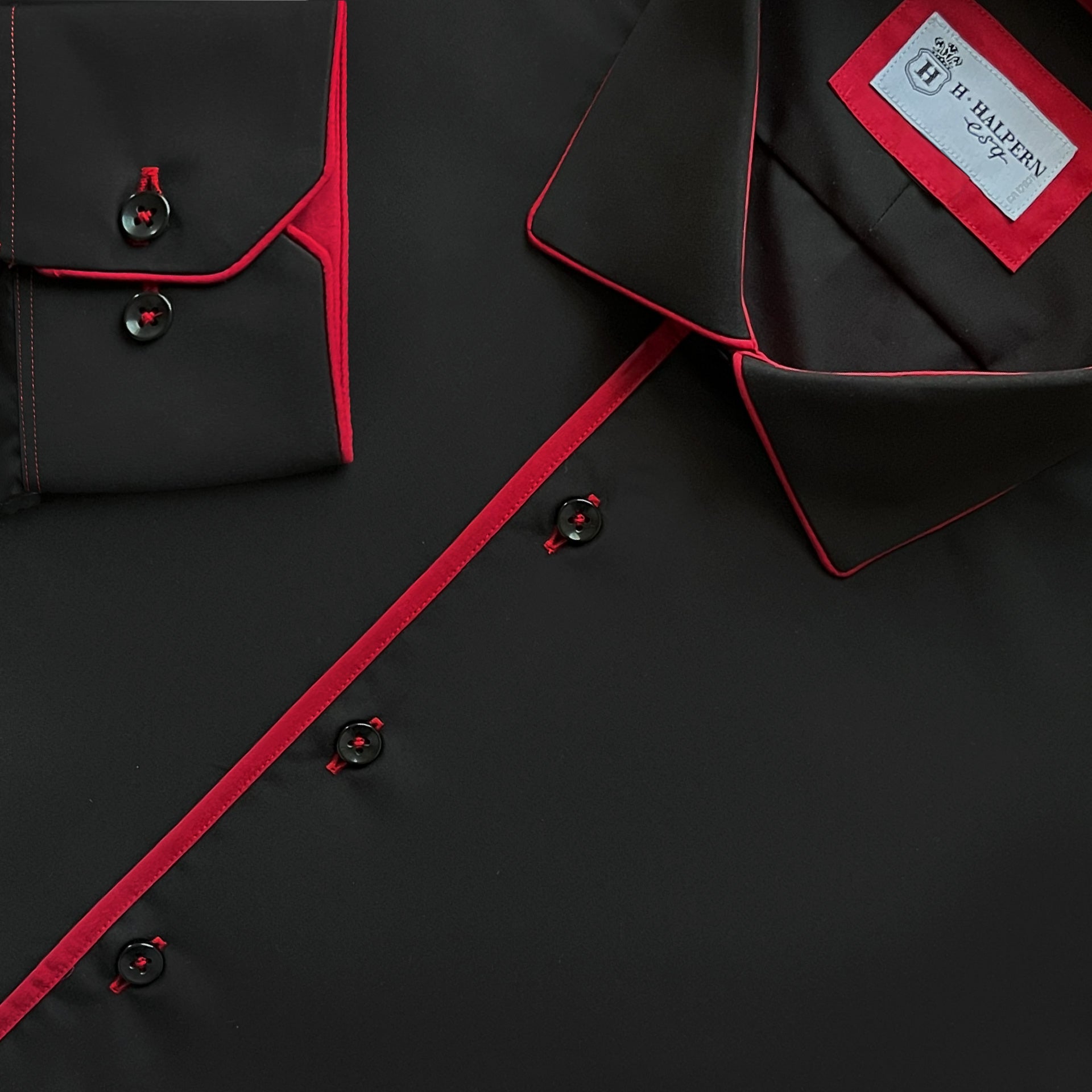 H. HALPERN ESQ. 'Black and Red Friday' Dress Shirt