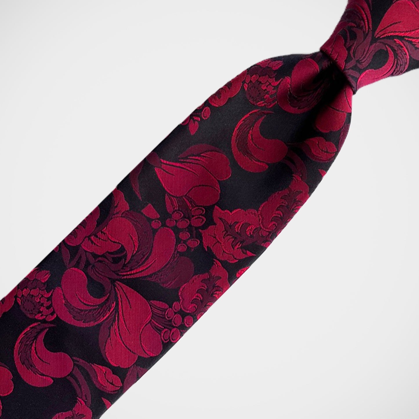 'Elegant Red Floral' Tie