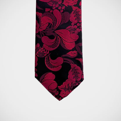 'Elegant Red Floral' Tie
