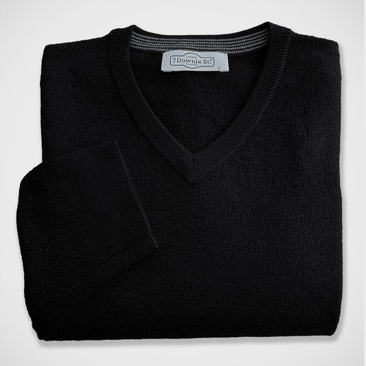 'Black V-Neck' Sweater
