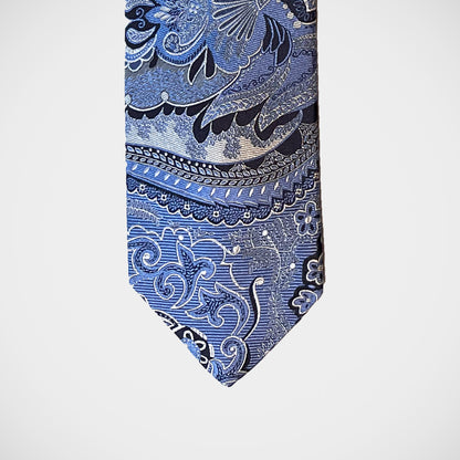 'Beautiful Blues Woven Paisley' Tie
