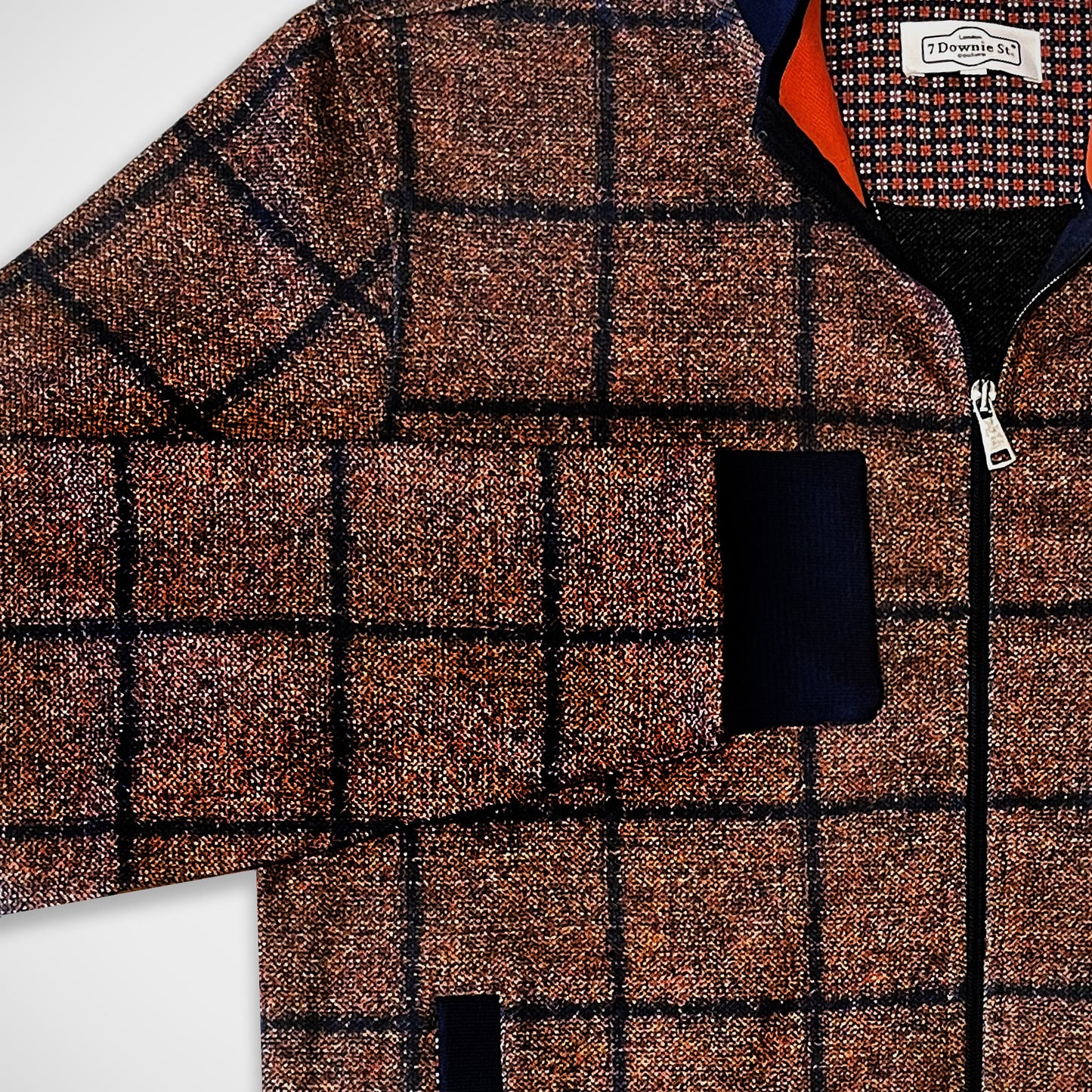 'Windowpane Cardigan - Rust' Sweater