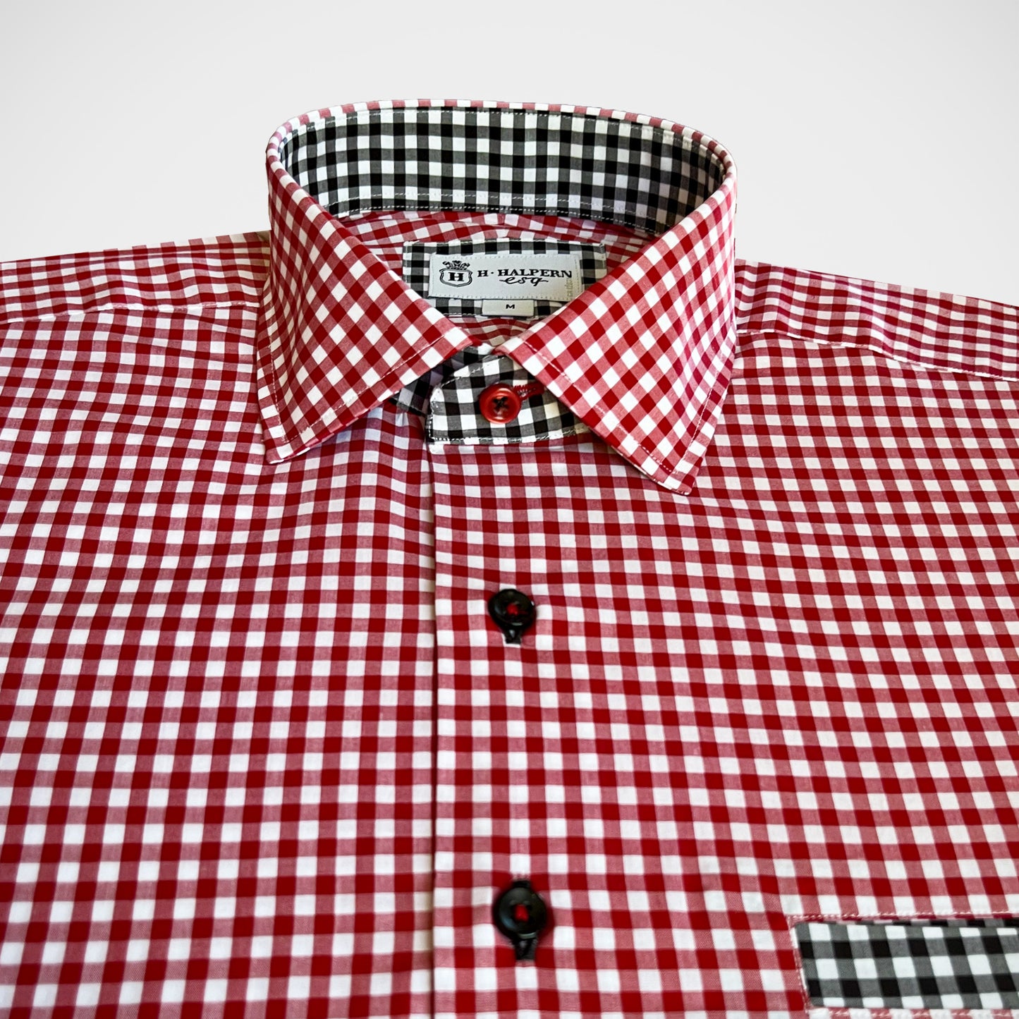 'Cheerful Red Gingham' Dress Shirt