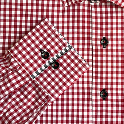 'Cheerful Red Gingham' Dress Shirt