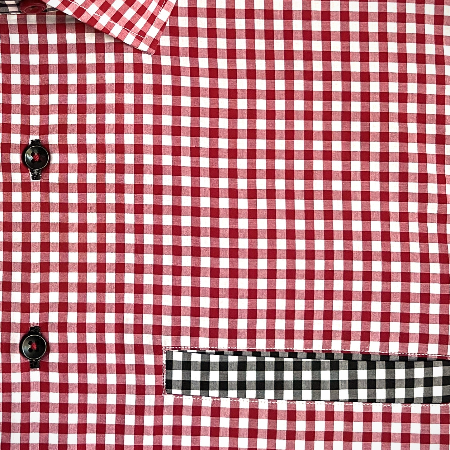 'Cheerful Red Gingham' Dress Shirt