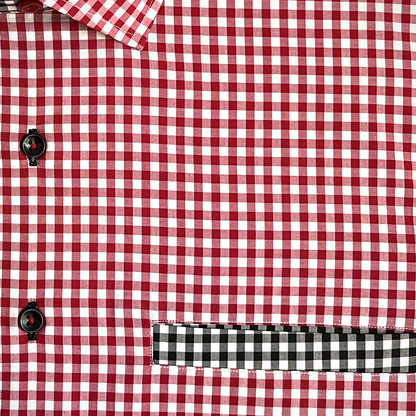 'Cheerful Red Gingham' Dress Shirt