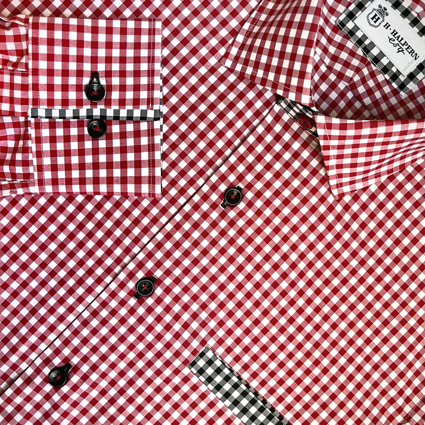'Cheerful Red Gingham' Dress Shirt