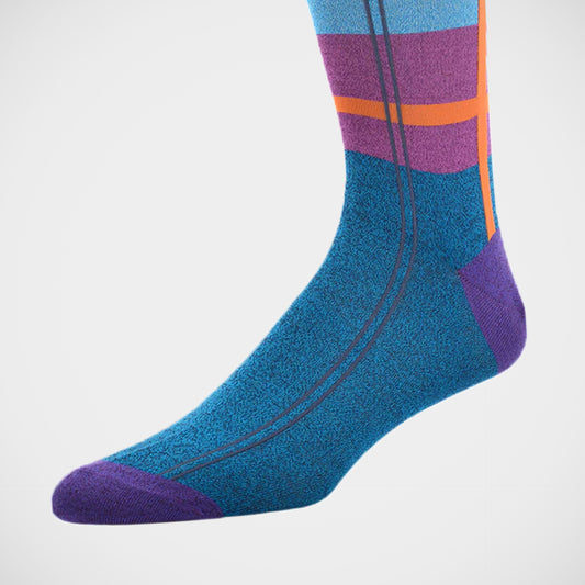 'Abstract on Turquoise' Socks