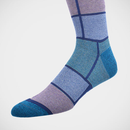 'Geometric Blues' Socks