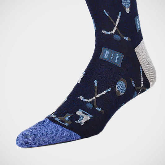 'Good Ol' Hockey Game Navy' Socks