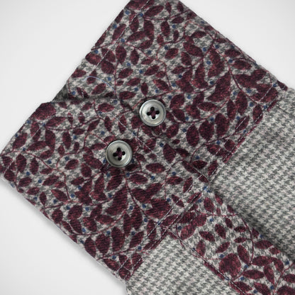 'Plum Vines on Grey' Limited Edition Sport Shirt