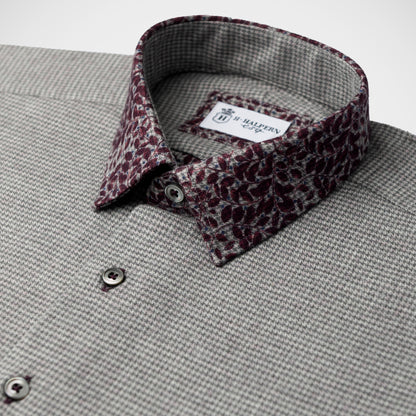 'Plum Vines on Grey' Limited Edition Sport Shirt