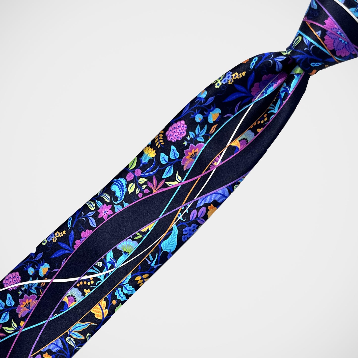 'Floral on Navy' Tie