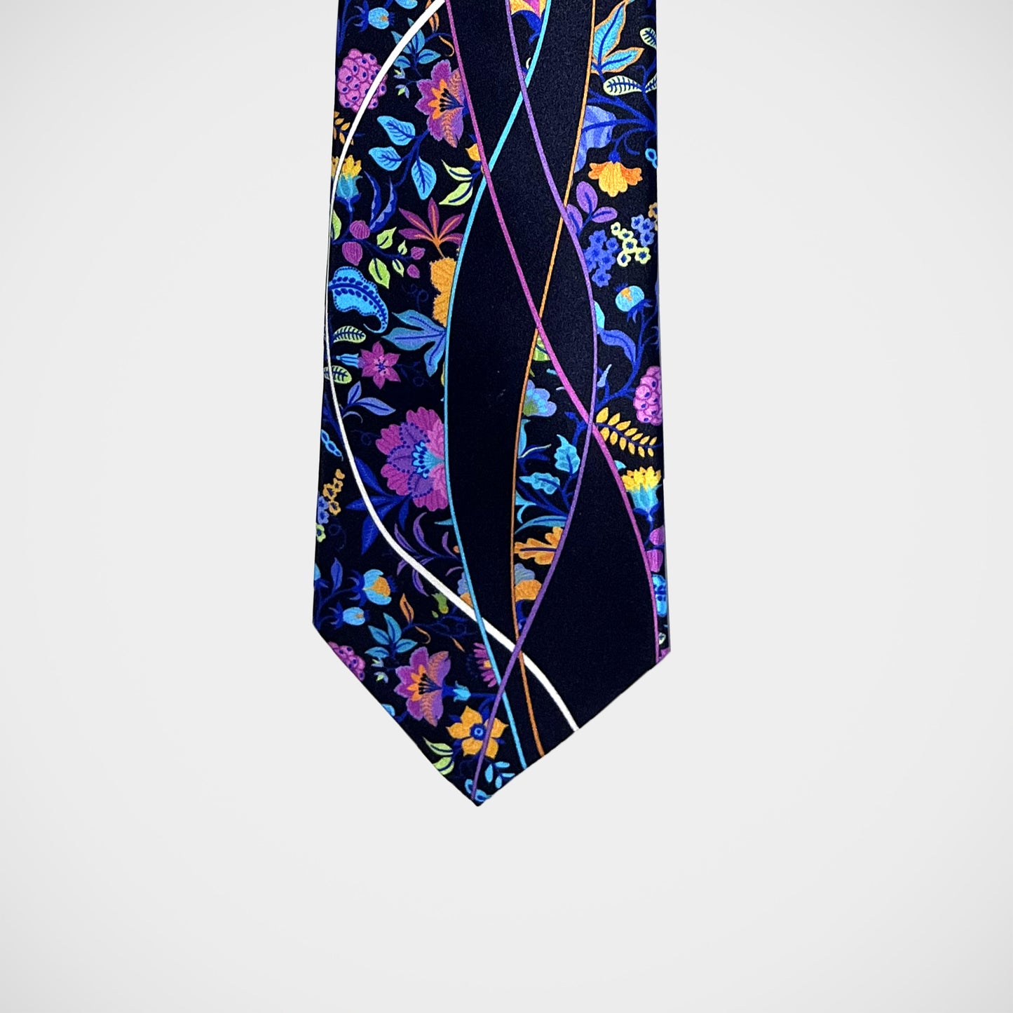 'Floral on Navy' Tie