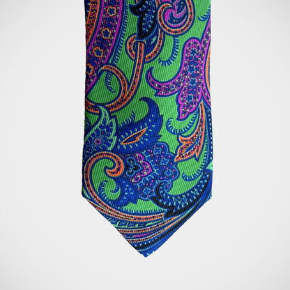 'Brilliant Green Paisley' Tie
