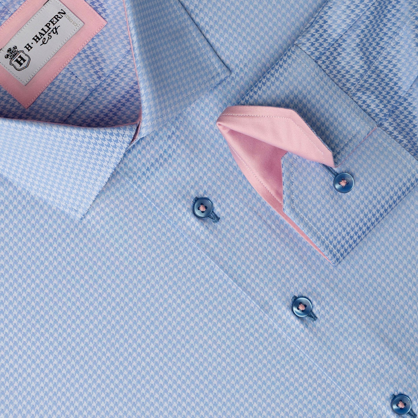 'Elegant Houndstooth' Dress Shirt