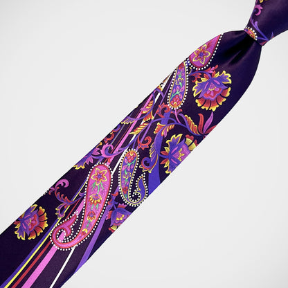 'Paisley with Punch - Plum' Tie