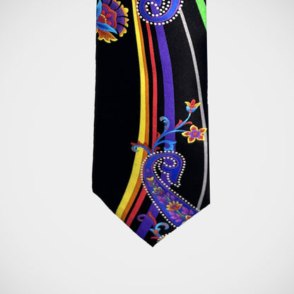 'Paisley with Punch - Black' Tie