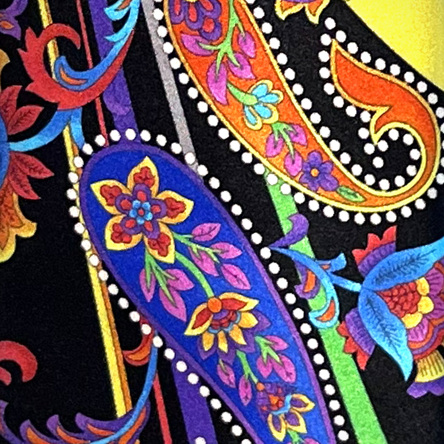 'Paisley with Punch - Black' Tie