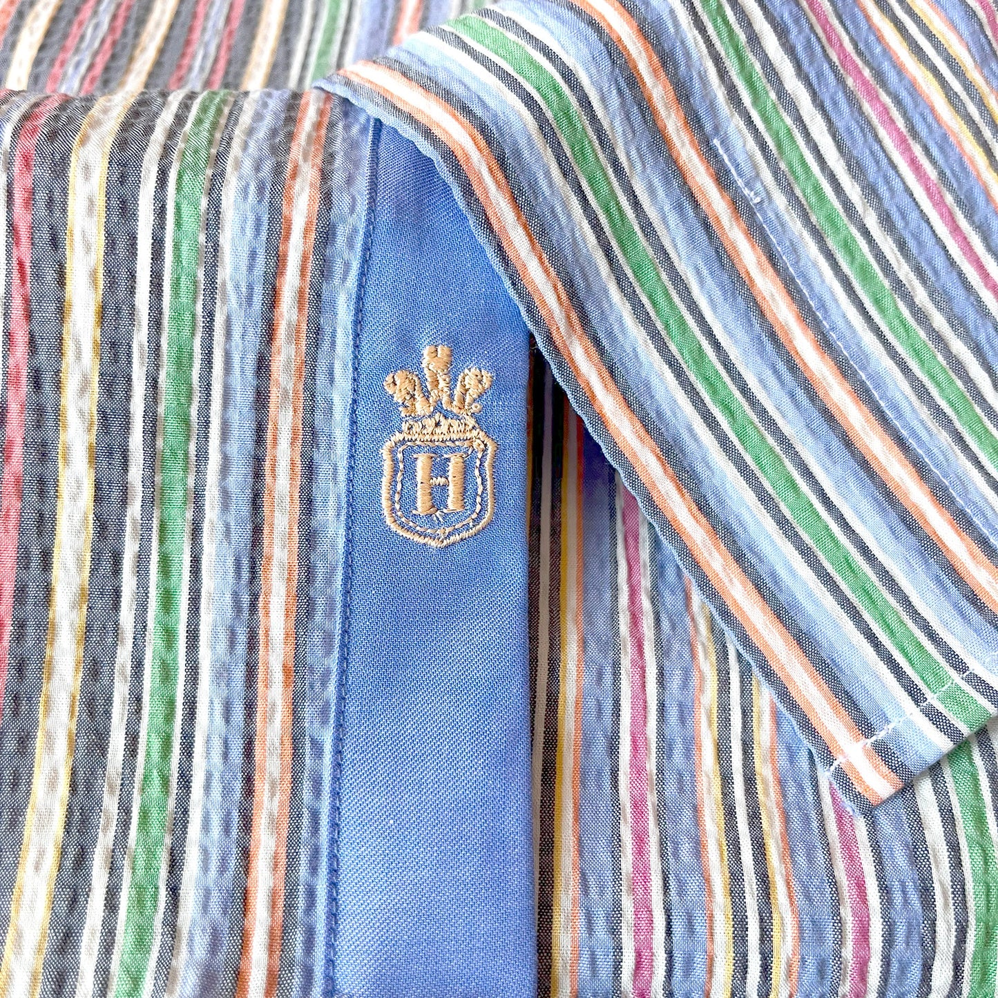 'Colourful Seersucker Stripe' Sport Shirt