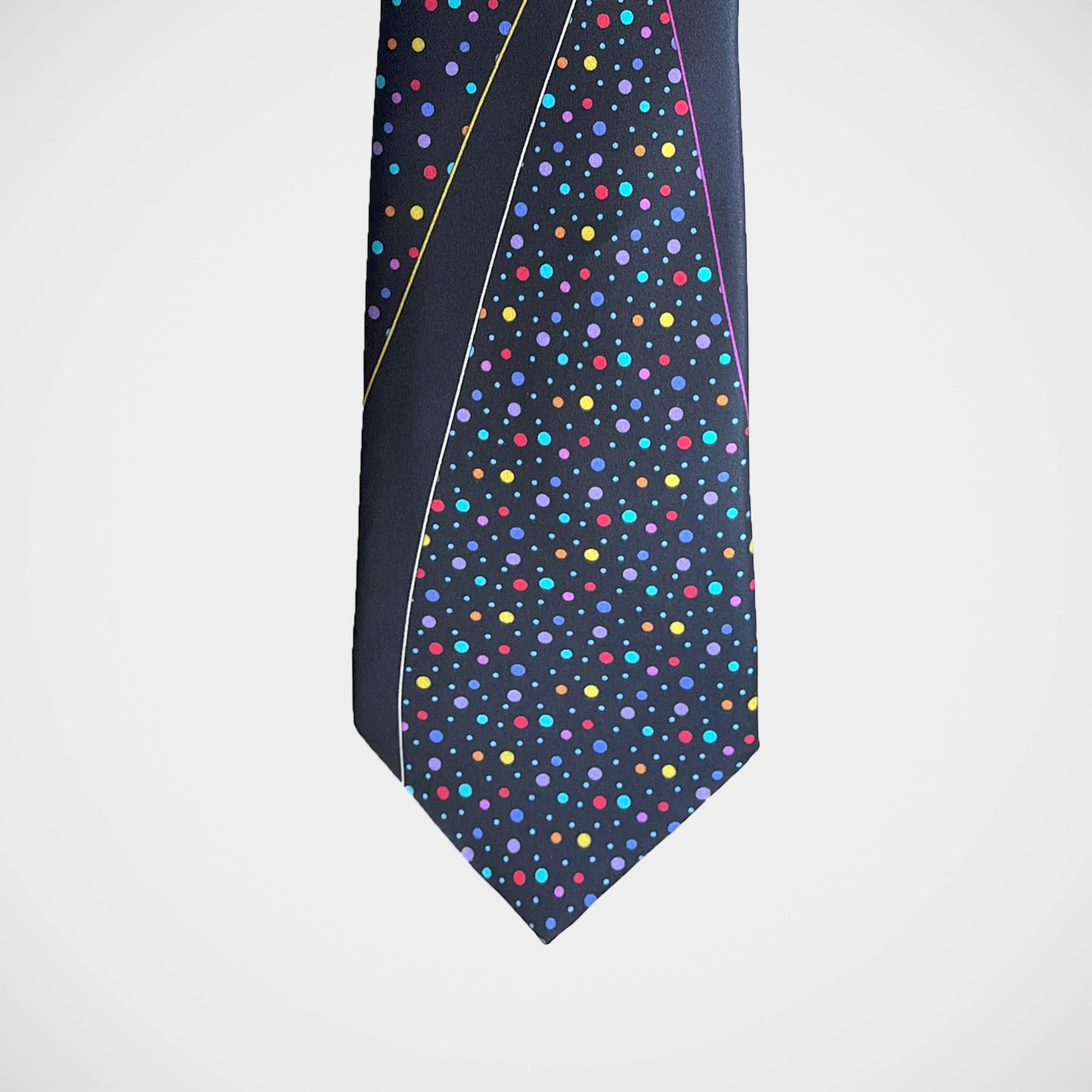 'Stripes and Dots on Navy' Tie
