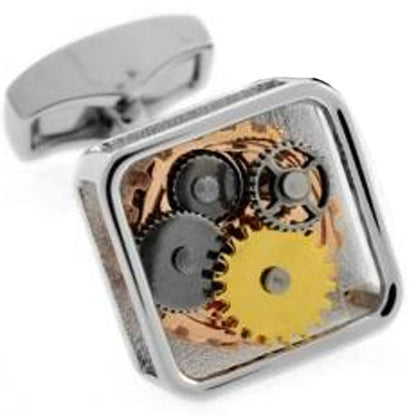 'Gear Square-silver' Cufflinks