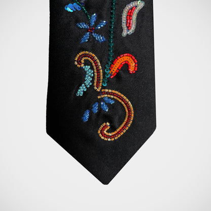 'Limited Edition Beaded Black' Tie