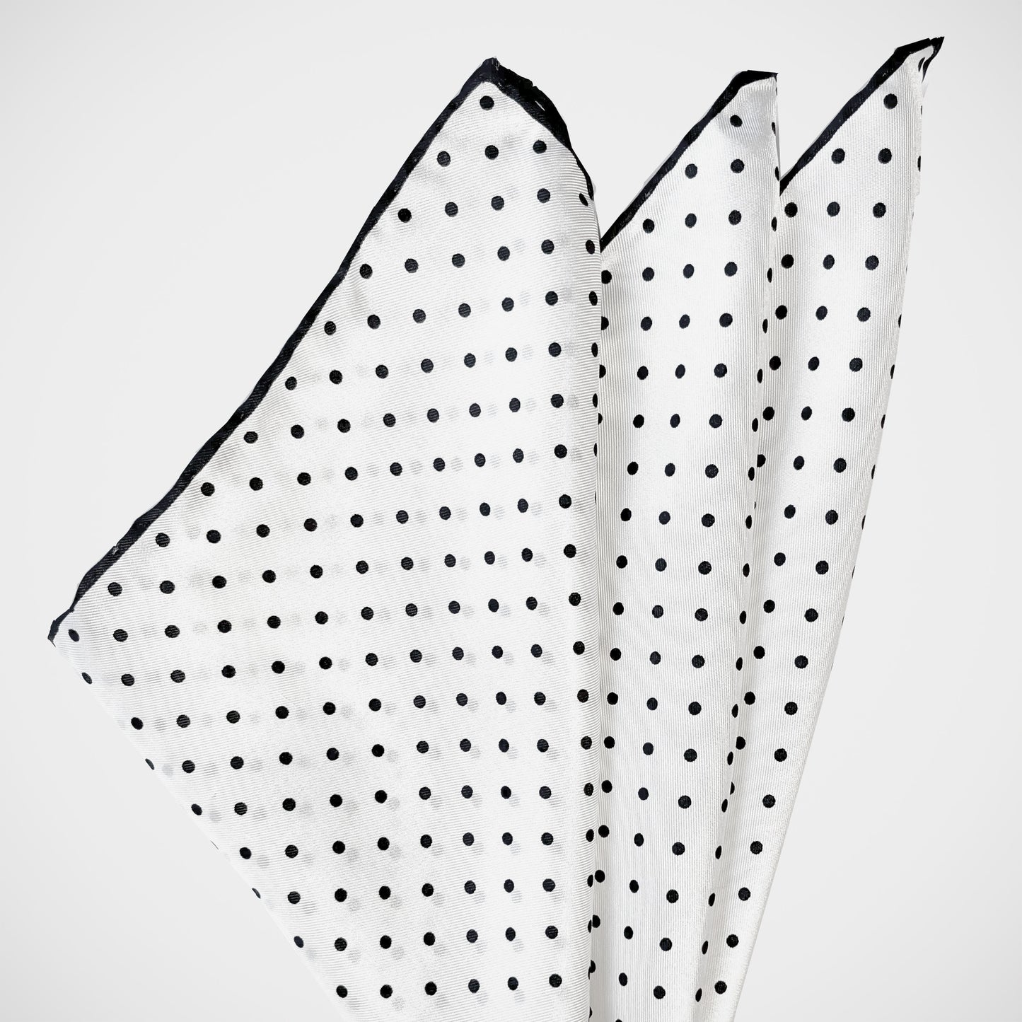 'Black Dots on White’ Pocket Square