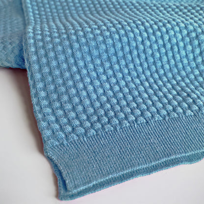'Zip Mock - Sky' Sweater