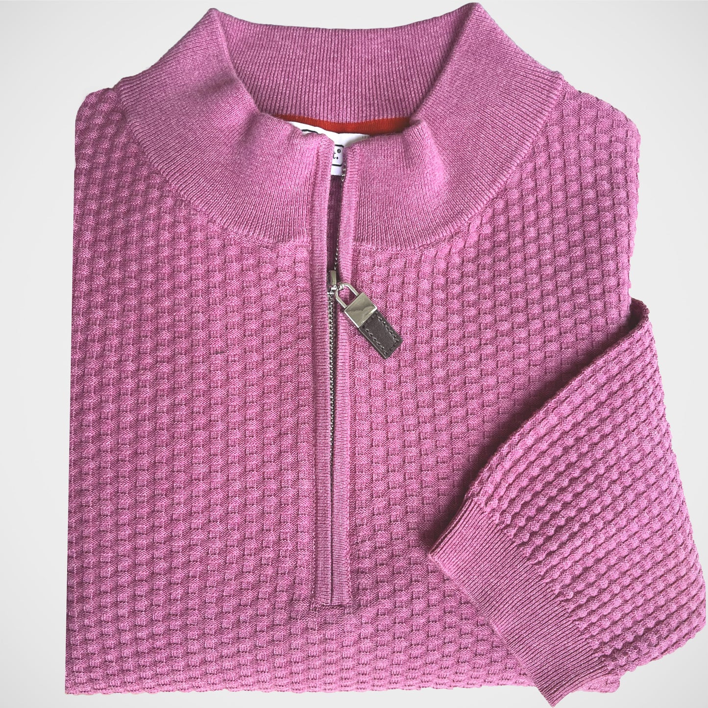 'Zip Mock - Magenta' Sweater