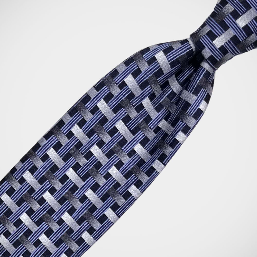'Basket Weave Print' Tie