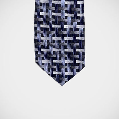'Basket Weave Print' Tie