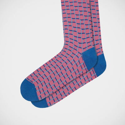 'Geometric on Pink' Socks