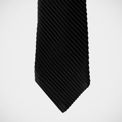 'Black Pleated Formal' Tie