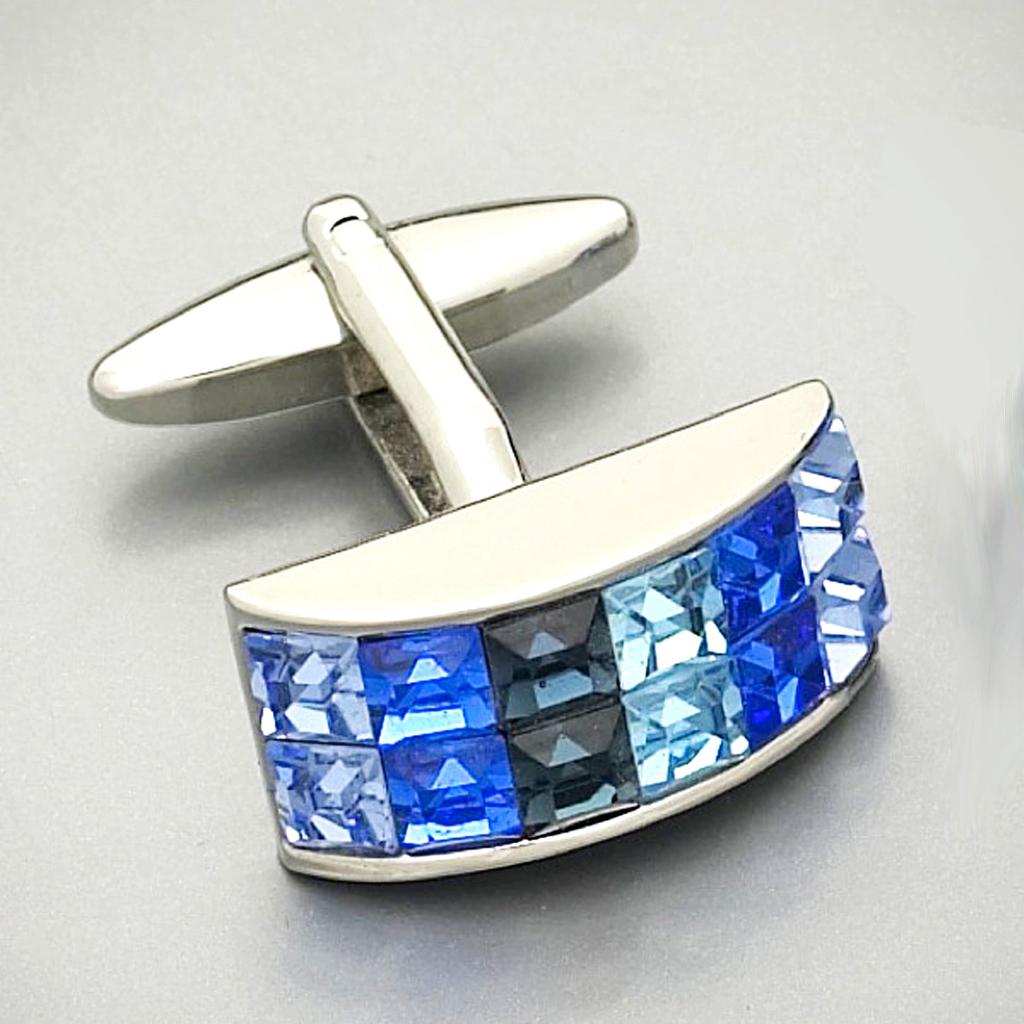 'Crystals in Blues’ Cufflinks