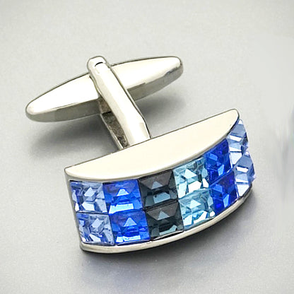 'Crystals in Blues’ Cufflinks