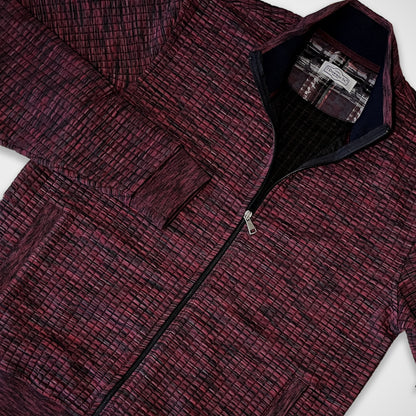 'Waffle Cardigan - Burgundy' Sweater
