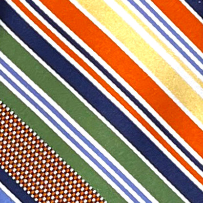 'Gold, Blue & Orange Stripe' Tie