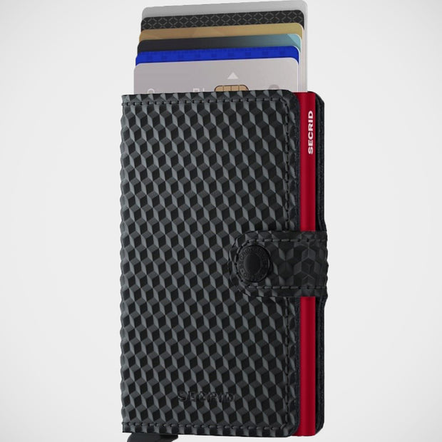 'Miniwallet - Cubic Black-Red' Wallet
