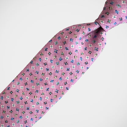 'Floral Neat on Pink' Tie