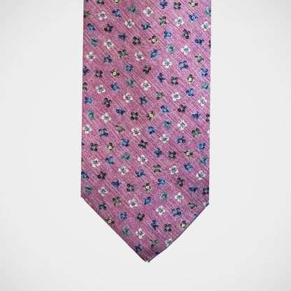 'Floral Neat on Pink' Tie