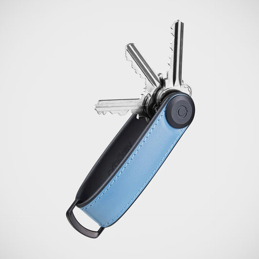'Leather Hybrid - Blue' Keyring