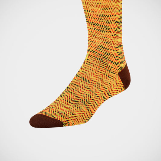 'Gold Herringbone' Socks