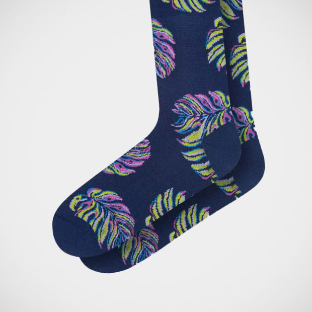 'Feathers on Blue' Socks